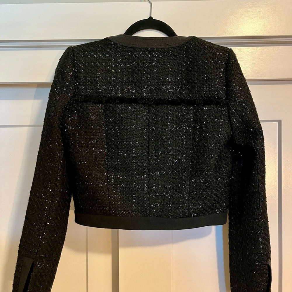 Guess Black Tweed Women's Blazer - Picture 3 of 4